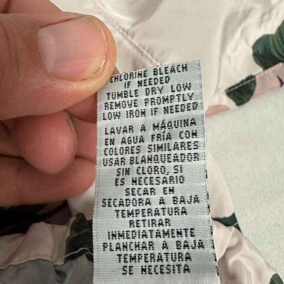 Floral Print Thread & Supply Hooded Pullover Jacket Medium Polyester Womens - Picture 8 of 9